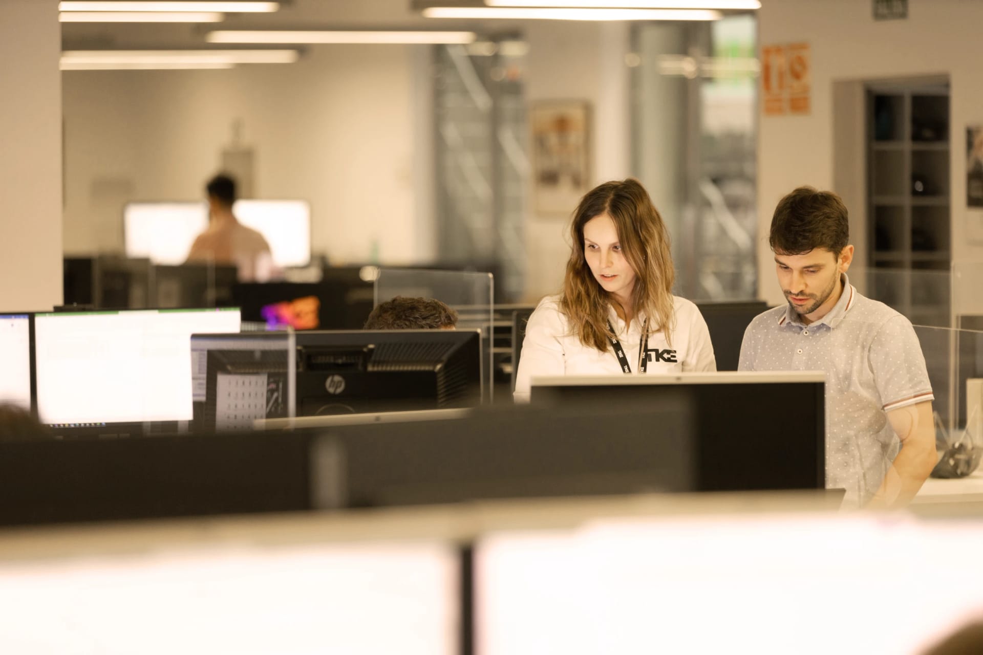Équipe numérique et technique de TK Elevator au travail